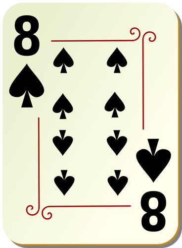 Huit de pique jeu de cartes vector illustration