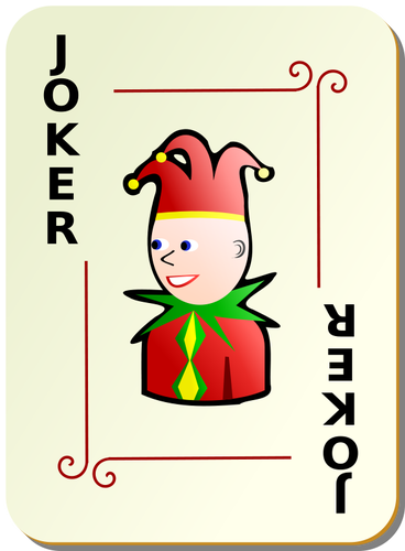 Black Joker playing card vector image
