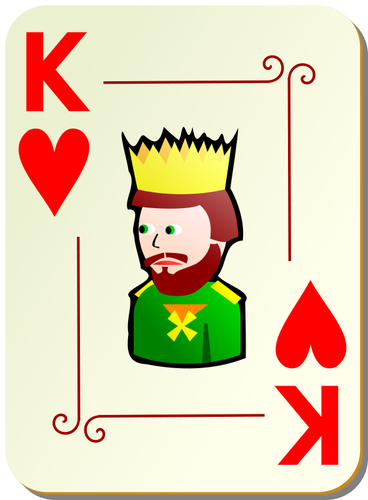 Kung av hjÃ¤rtan vektor illustration