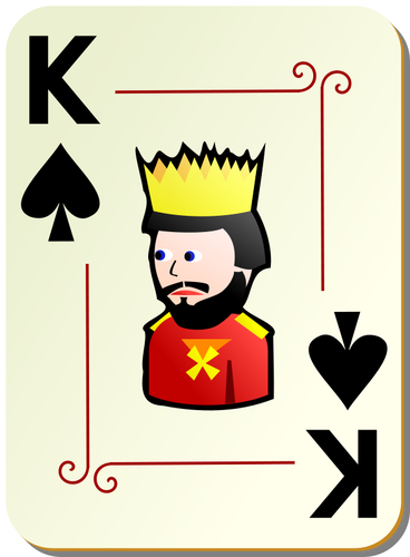 Regele de picÄƒ carte de joc vector illustration