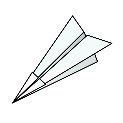 Illustration vectorielle de papier avion