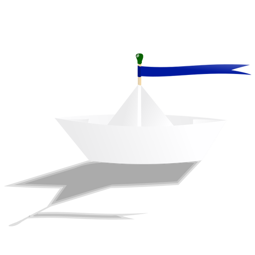 Dibujo vectorial de barco de papel