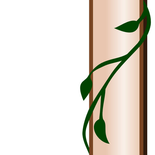 Pelaren med ivy gren grÃ¤nsen detalj vektorbild
