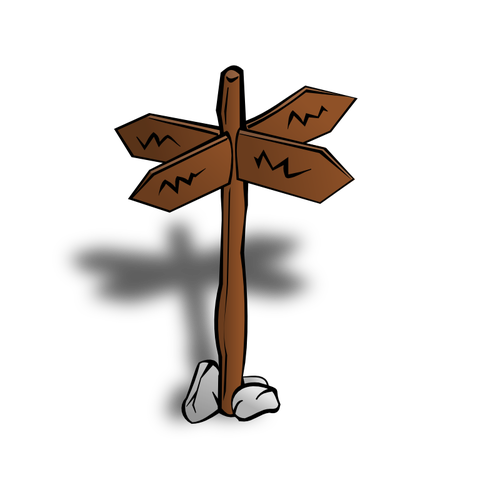 Crossroads underteckna vektorbild