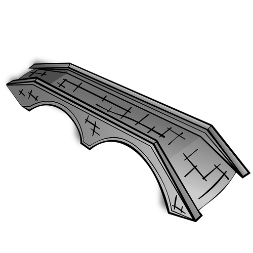 Most kamienny RPG mapÄ™ symbol wektor grafika