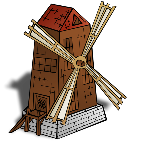 Windmolen vector symbool