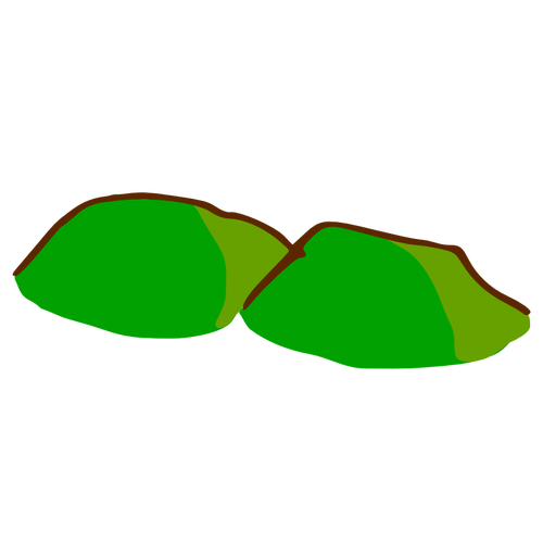 Verdi colline cartina illustrazione vettoriale elemento