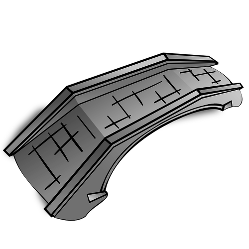 JedinÃ½ obloukovÃ½ kamennÃ½ most RPG mapa symbol vektorovÃ© kreslenÃ­