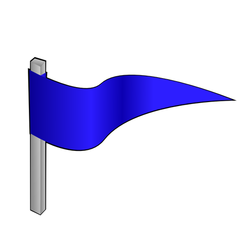 Bandeira simples em um vetor de pÃ³lo