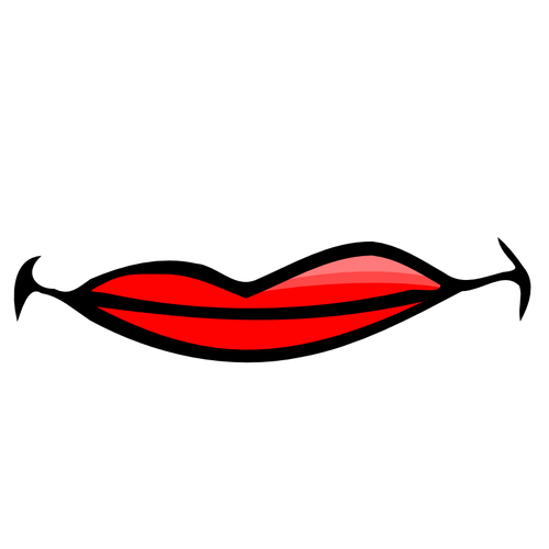Immagine vettoriale rosso labbra femminili