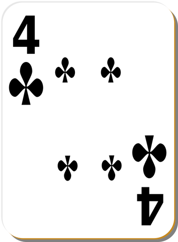 Four of clubs vector illustration