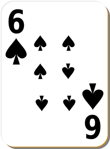 Seis de imagem de vetor de cartÃ£o de jogo de espadas