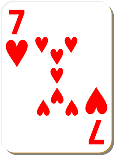 Zeven van harten vector illustraties