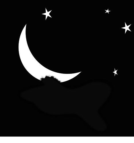 Noaptea cerul cu luna ÅŸi stelele