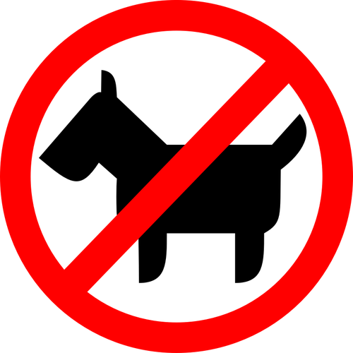 Keine Hunde Runde Zeichen Vektor-Bild