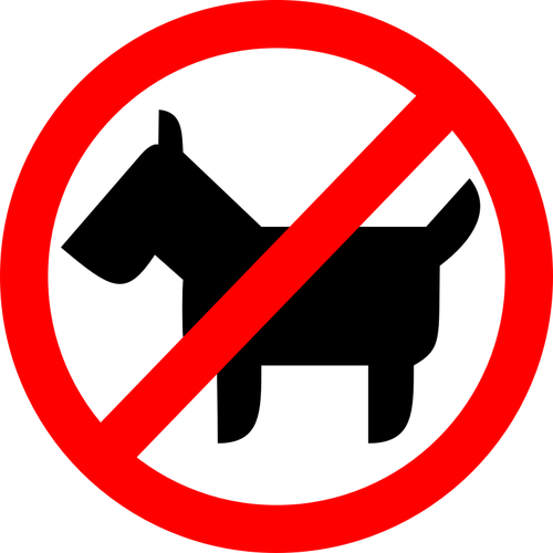 Keine Hunde Runde Zeichen Vektor-Bild