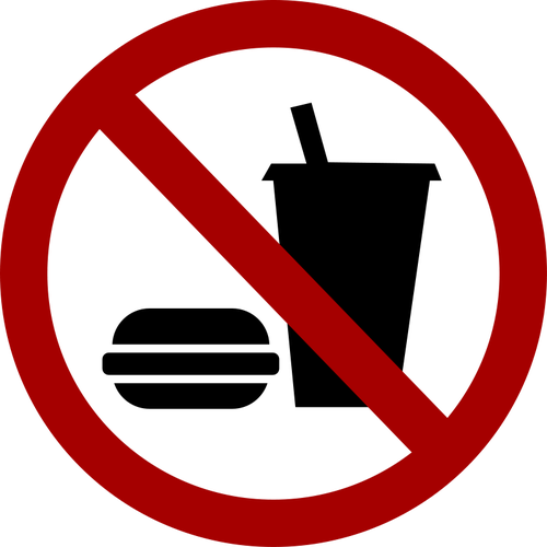 Ninguna imagen de signo vector comida y bebida