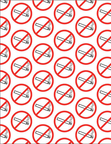 No smoking sign pattern