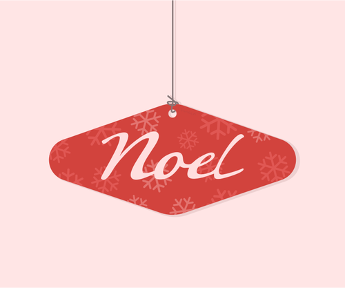 Noel åœ£è¯žèŠ‚æ–¹å½¢è£…é¥°çŸ¢é‡ç»˜å›¾