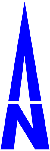 Image de vecteur pour le pointeur bleu carte