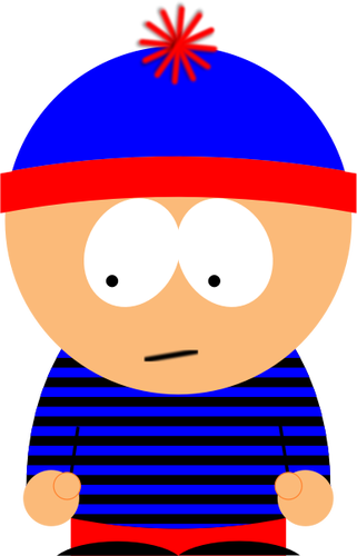 Cartmen personage uit South Park vector afbeelding