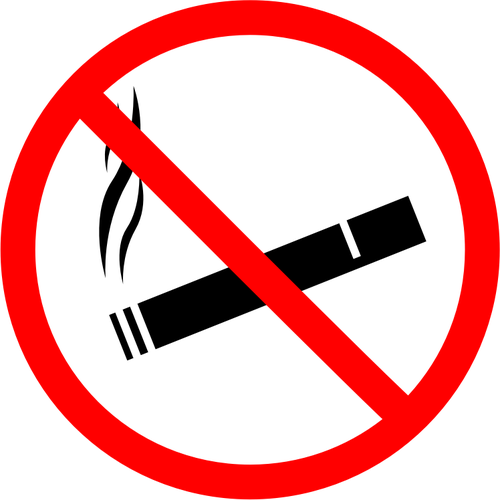 Vector de la imagen de ninguna etiqueta de seÃ±al de fumar