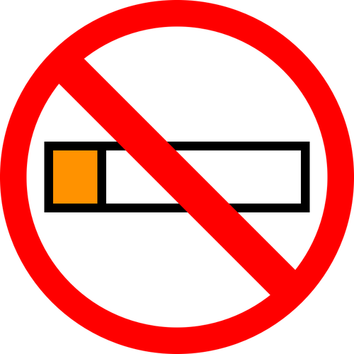 Vektor Zeichnung des Symbols fÃ¼r Rauchverbot