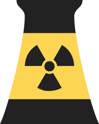 Imagem vetorial energia nuclear planta reator sÃ­mbolo
