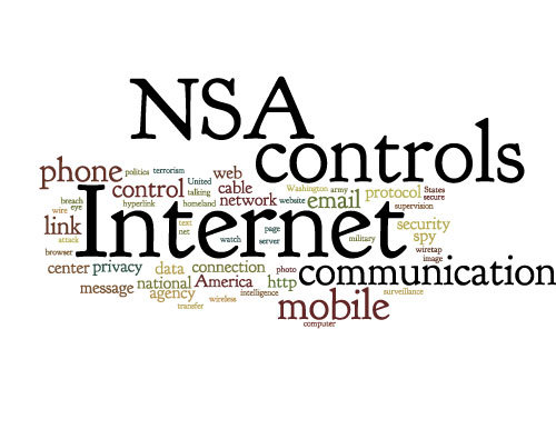 NSA controla a ilustraÃ§Ã£o vetorial de Internet
