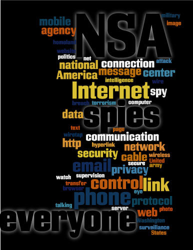 NSA espionne tout le monde vector illustration