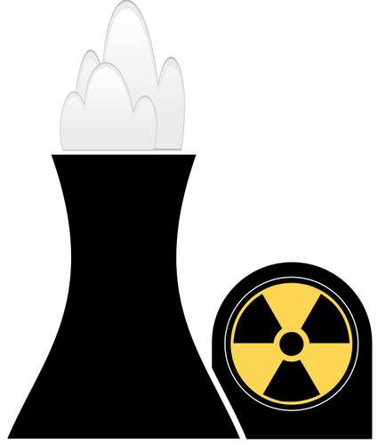 Nuclear de la planta prediseÃ±ada negro y amarillo