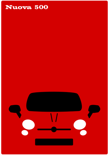 Rode auto poster