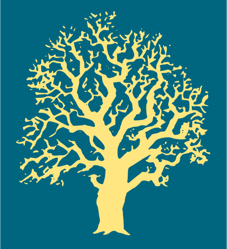 ImÃ¡genes PrediseÃ±adas vectoriales de silueta de oaktree en amarillo