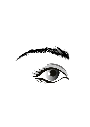 Weibliche Auge Graustufenbild