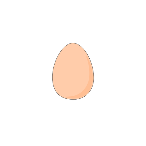 Vector afbeelding van ei met zwarte rand