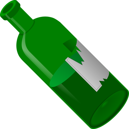 Verde botella abierta ilustraciÃ³n de vectores