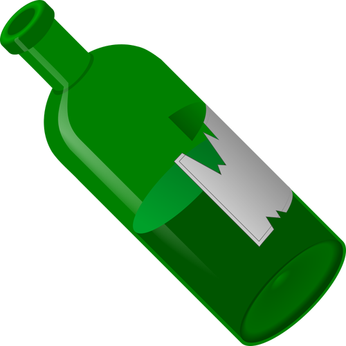 GrÃ¼ne offene Flasche Vektor-illustration