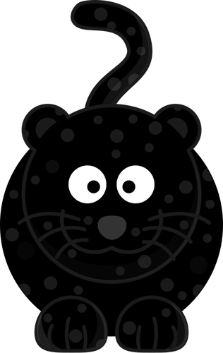 Disegno vettoriale di gatto nero
