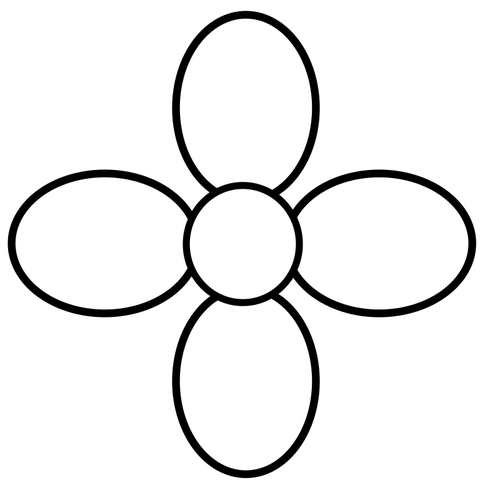 Imagem de vetor de pÃ©talas de preto e branco