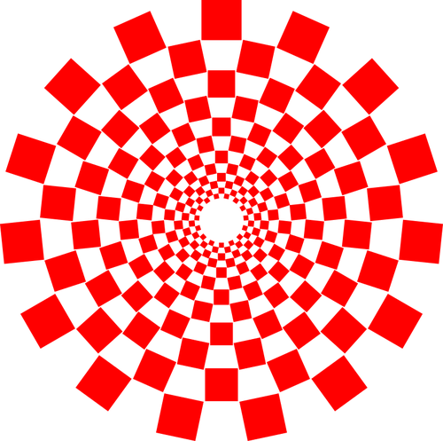 Disegno di vettore di piazze collegate come spirali