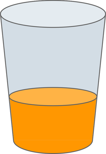 Vector drawing of glass of juice