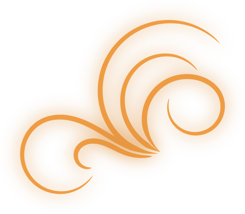 Oranje gloeiende abstracte bloem vector illustraties