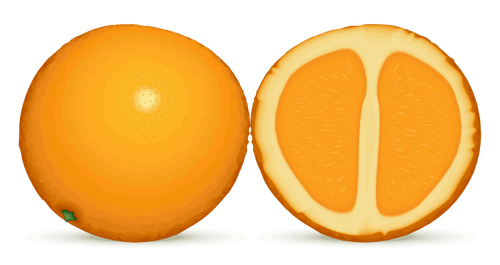 Orange und eine halbe