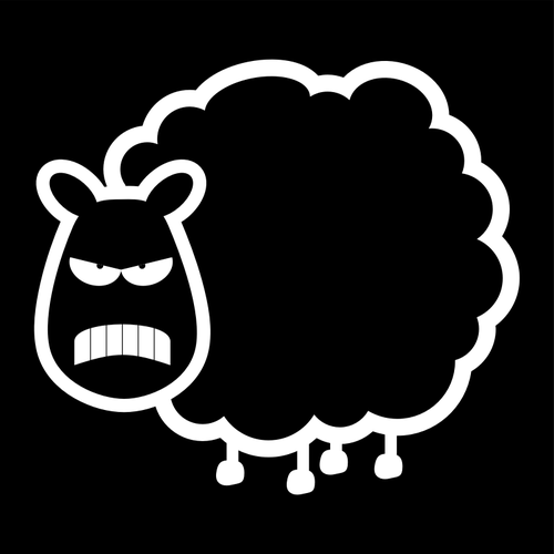 PrediseÃ±adas ovejas enojado icono vector