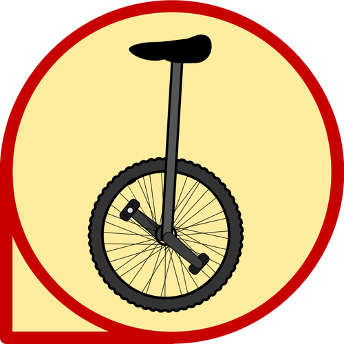 Dibujo vectorial de icono de monociclo
