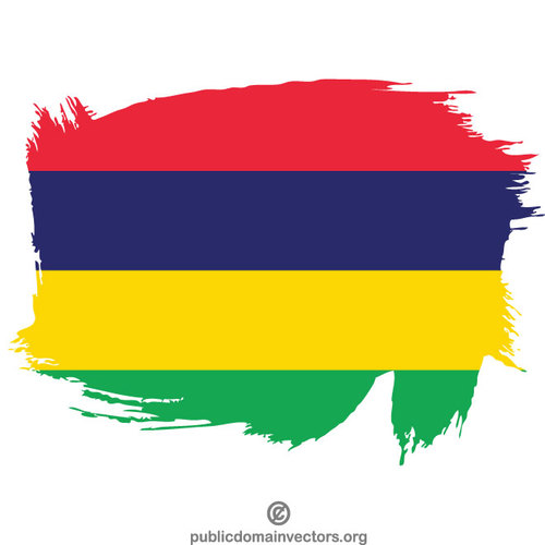 Mauritius flaga odpryskÃ³w atramentu