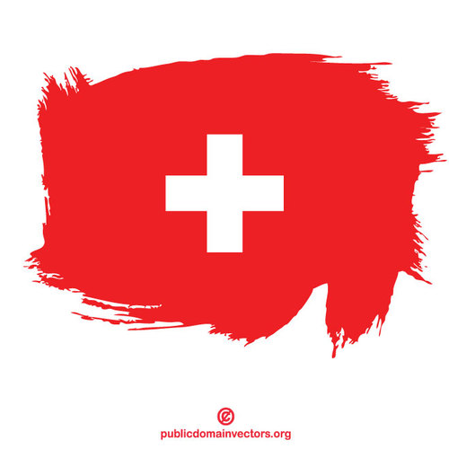 MÃ¥lad flagga av Schweiz