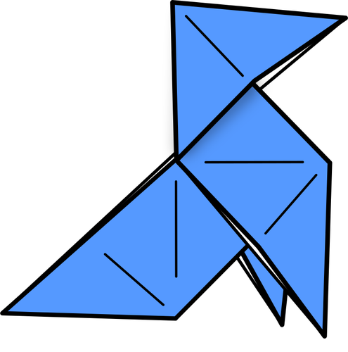 Origami ptÃ¡k v letu vektorovÃ½ obrÃ¡zek