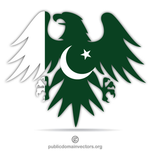 Pakistanische Flagge Heraldik-Adler