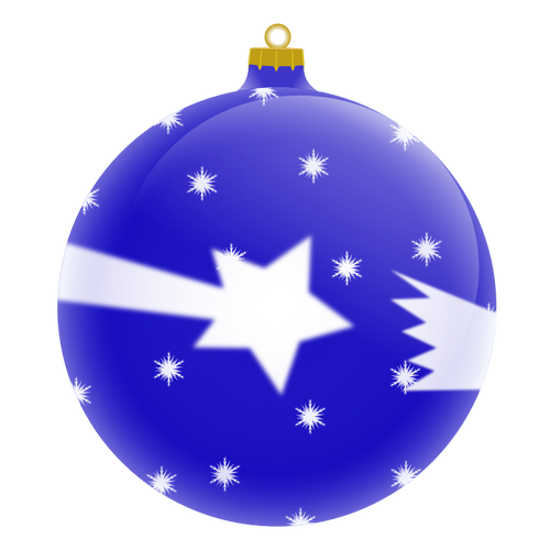 Albastru CrÄƒciun ornament vector imagine